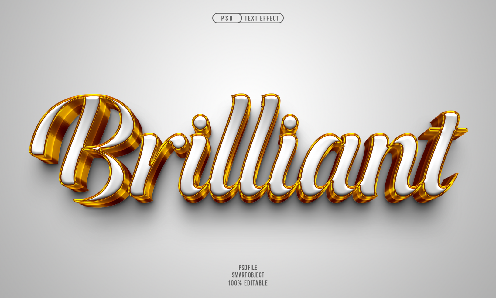 Brilliant 3D editable text effect psd
