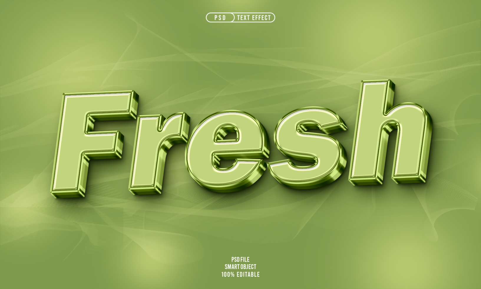 Fresh 3D editable text effect psd