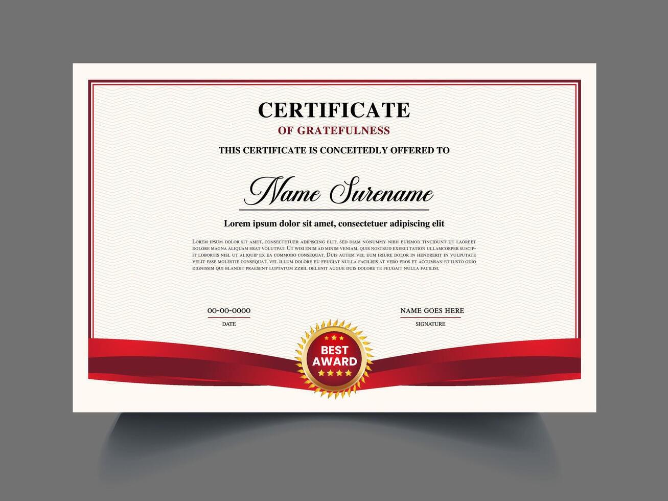 Professional Certificate of appreciation template design sample, elegant blue, gold, garden diploma certificate clean modern certificate. Certificate border template with luxury illustration vector