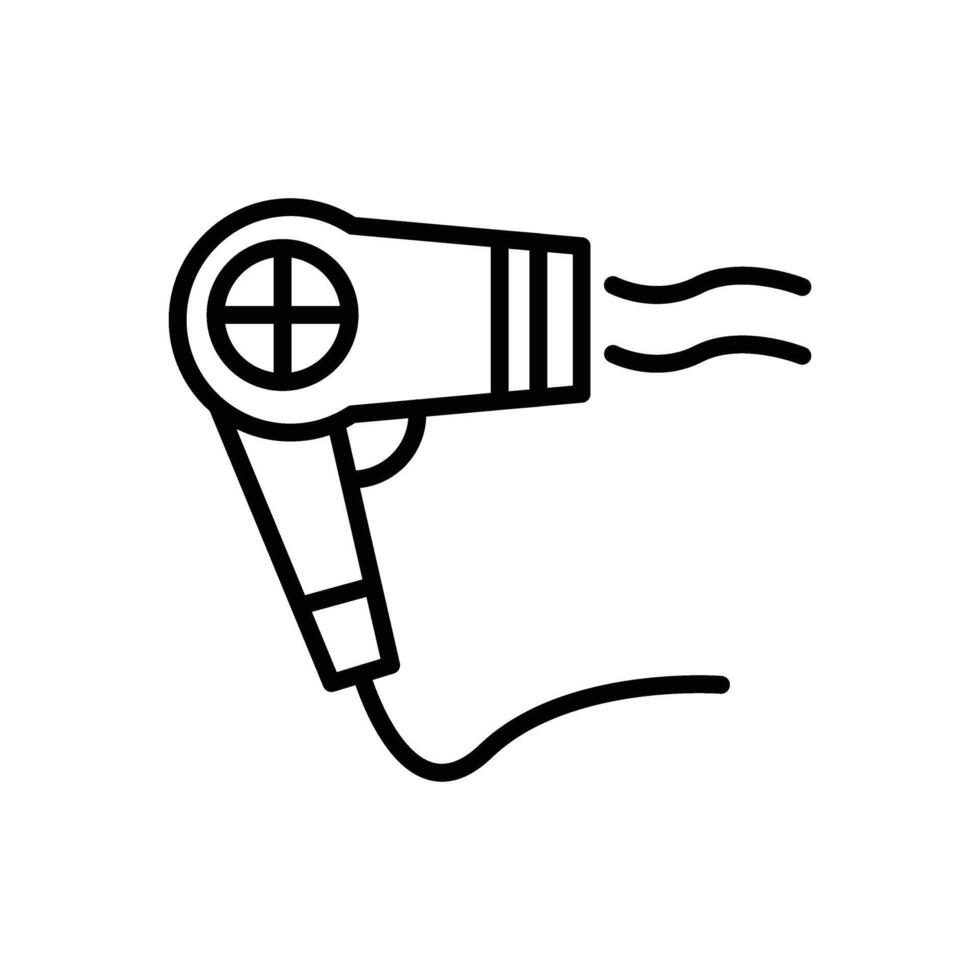 Hair Dryer Line Icon Design vector