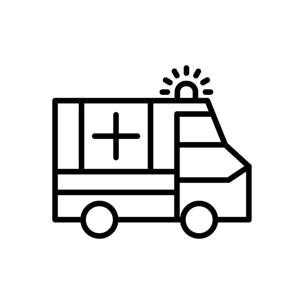 Ambulance Line Icon Design vector