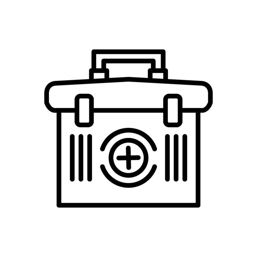 First Aid Kit Line Icon Design vector