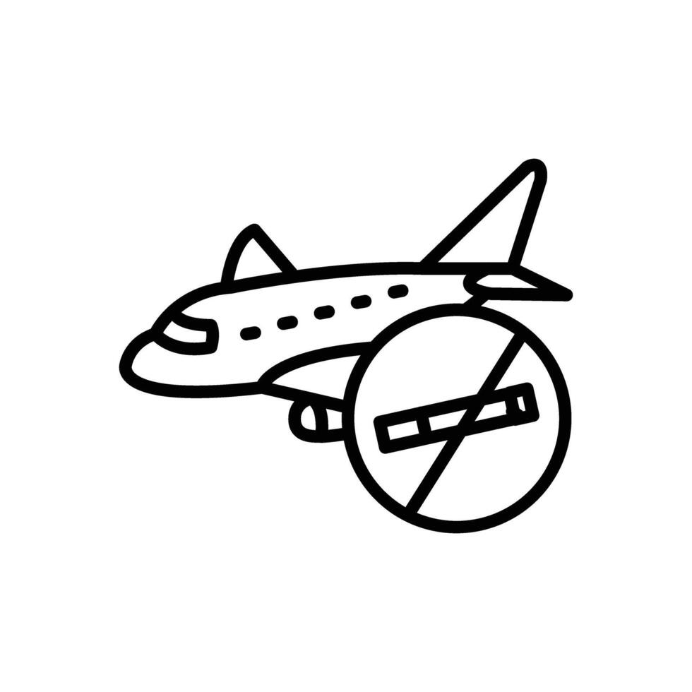 No Smoking Line Icon Design vector