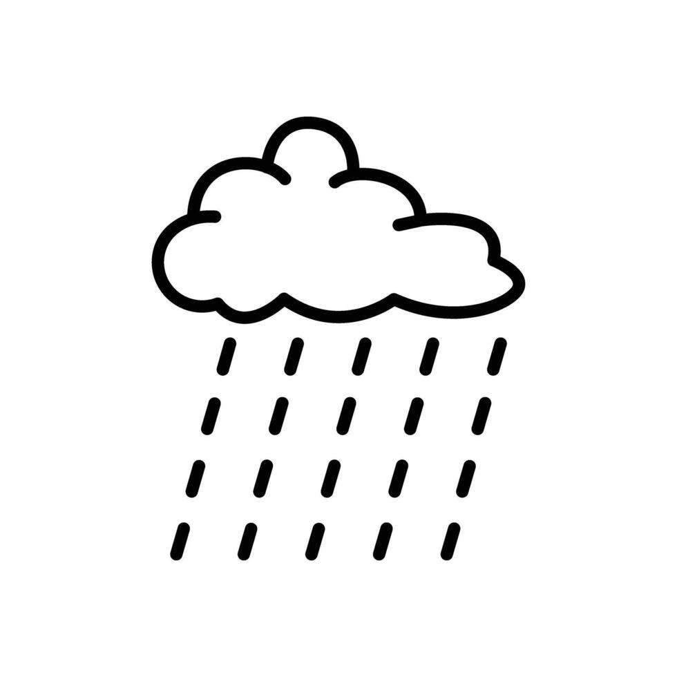 Raining Line Icon Design vector