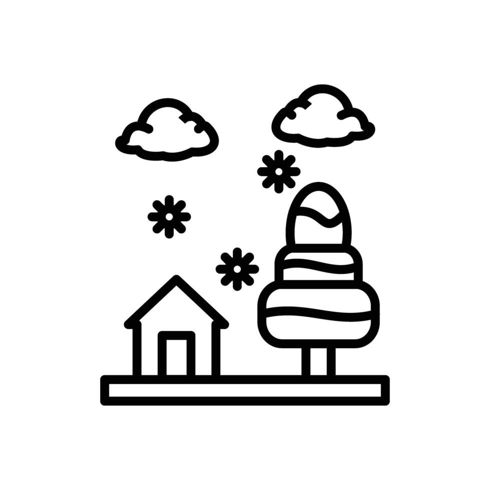 invierno línea icono diseño vector