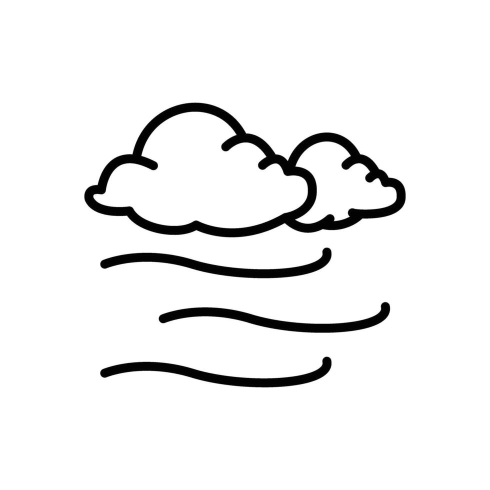 Windy Line Icon Design vector