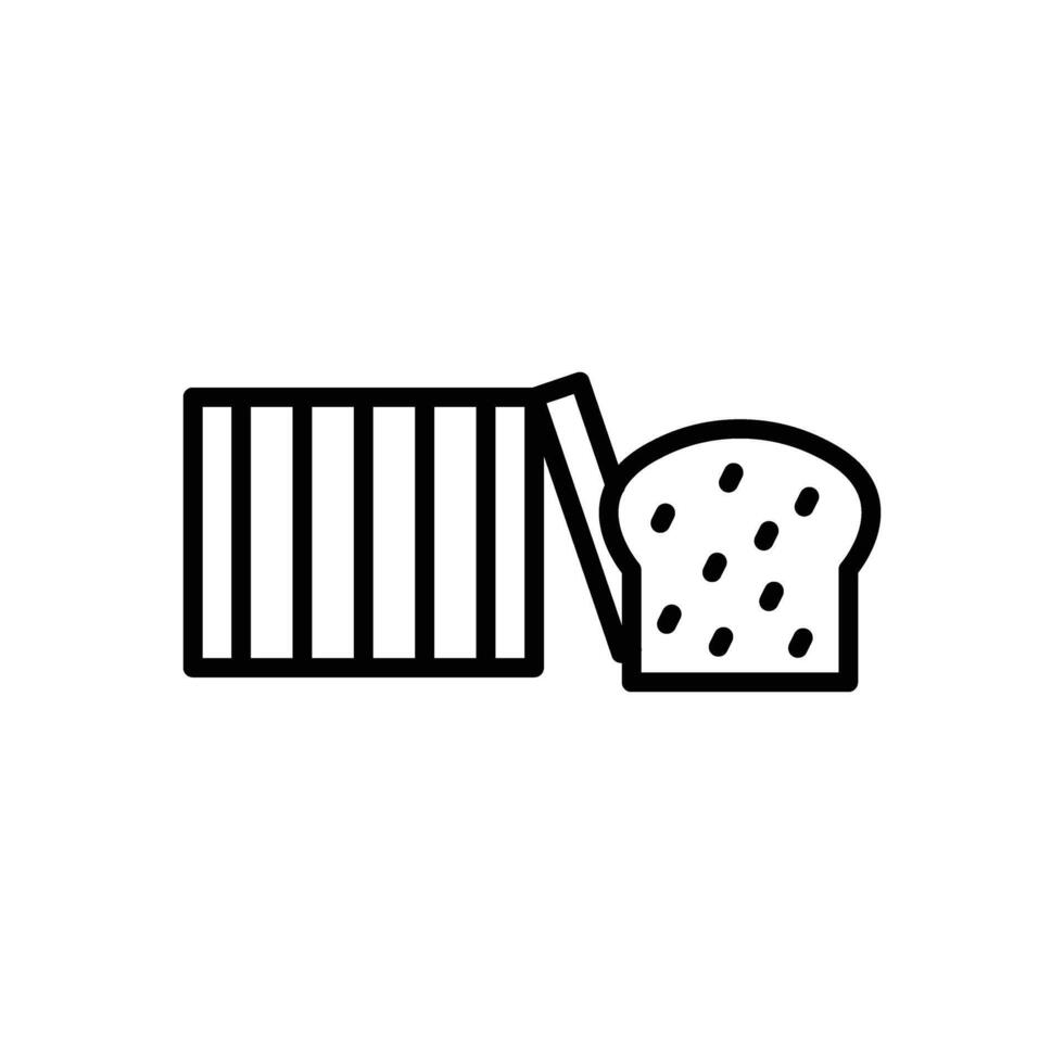 Flat Bread Line Icon Design vector