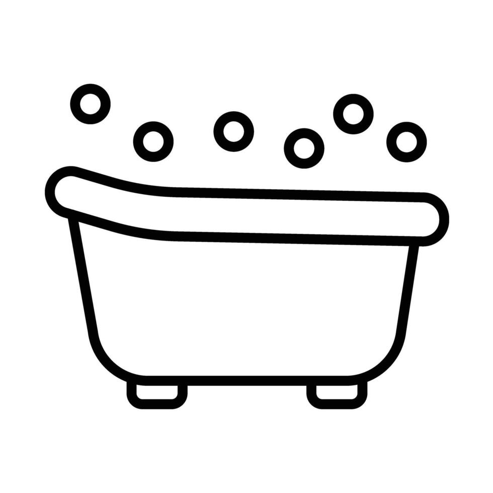 Ice Bath Line Icon Design vector