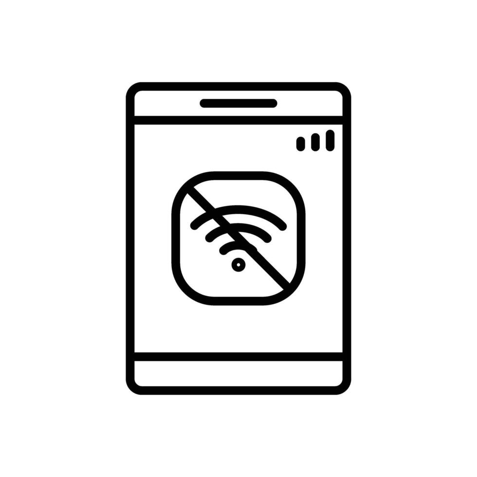 NoInternet Line Icon Design vector