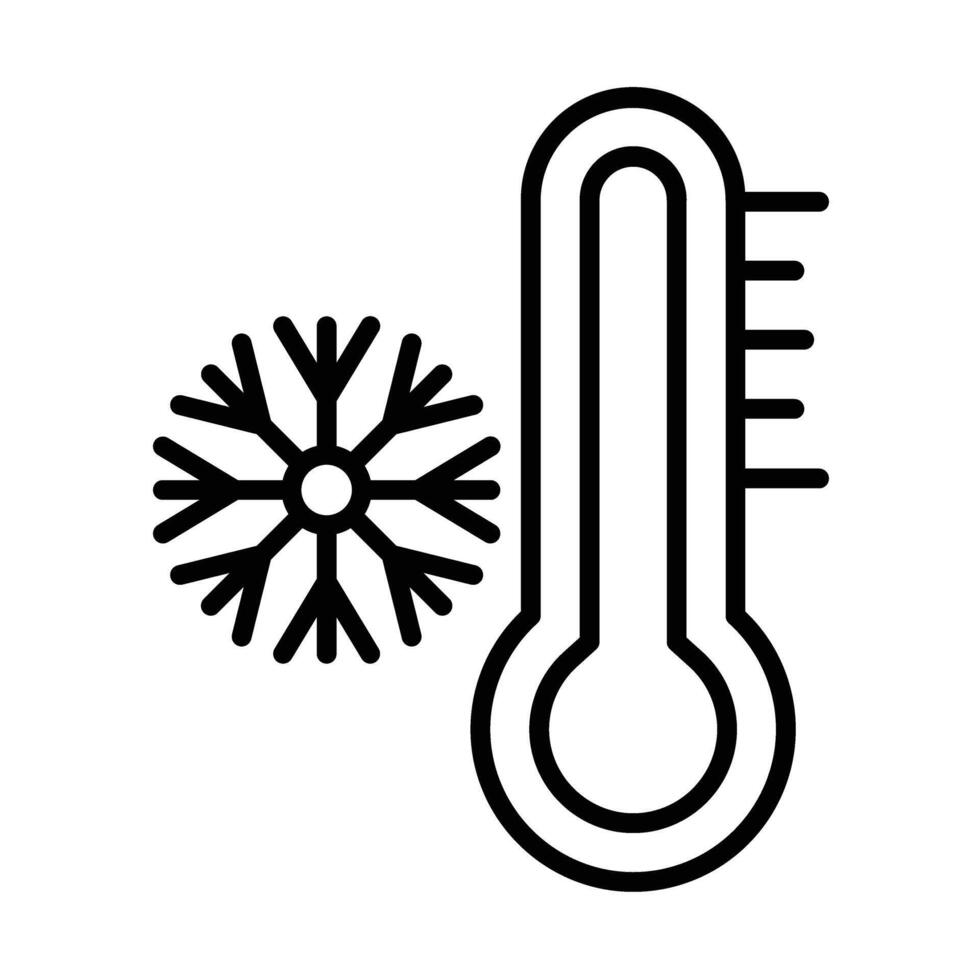 Cold Exposure Line Icon Design vector