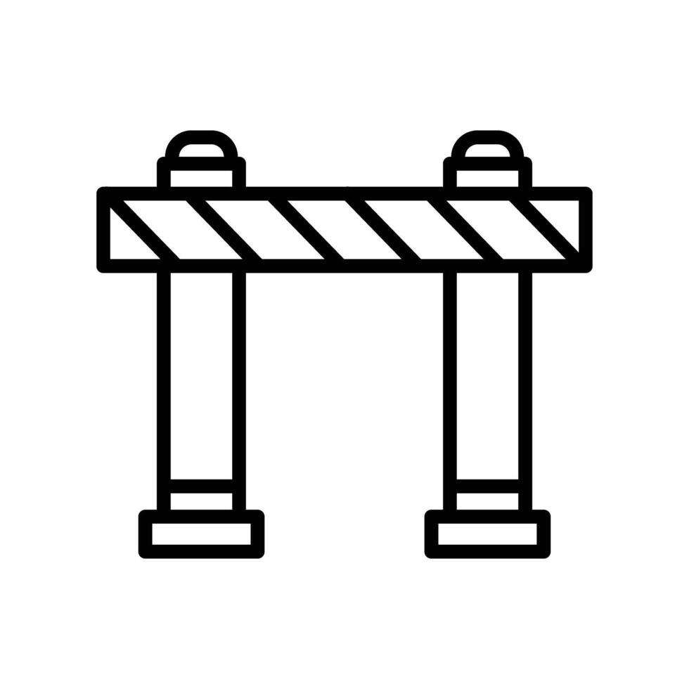 barrera línea icono diseño vector