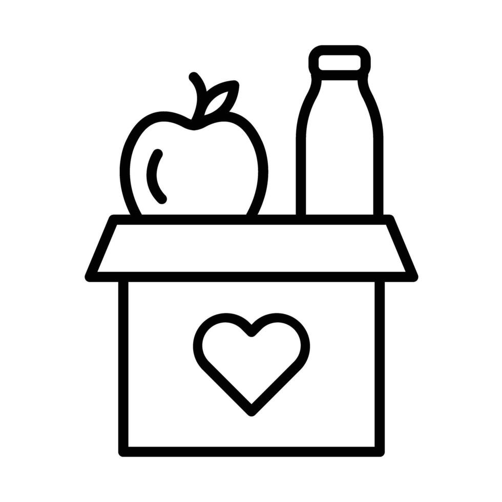 Donation Drive Line Icon Design vector