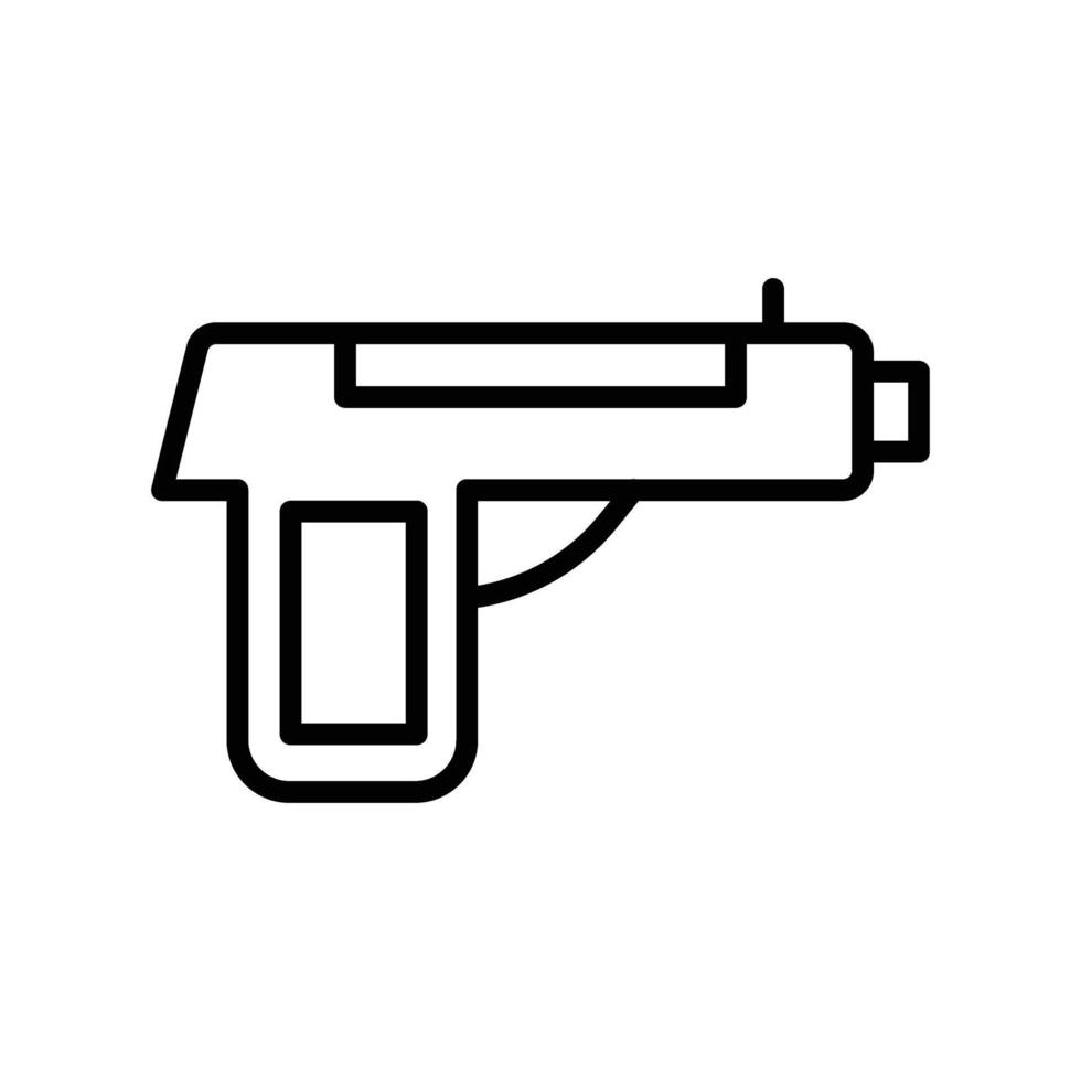 Pistol Line Icon Design vector