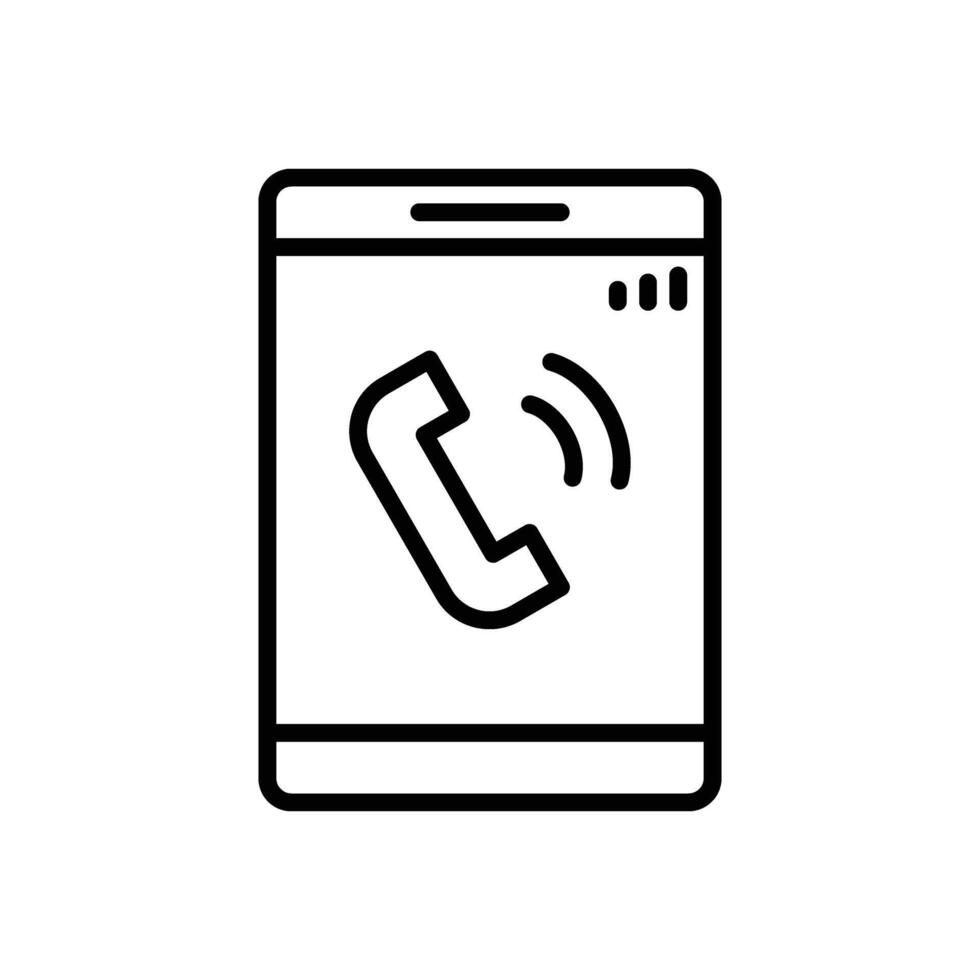 Phone Call Line Icon Design vector