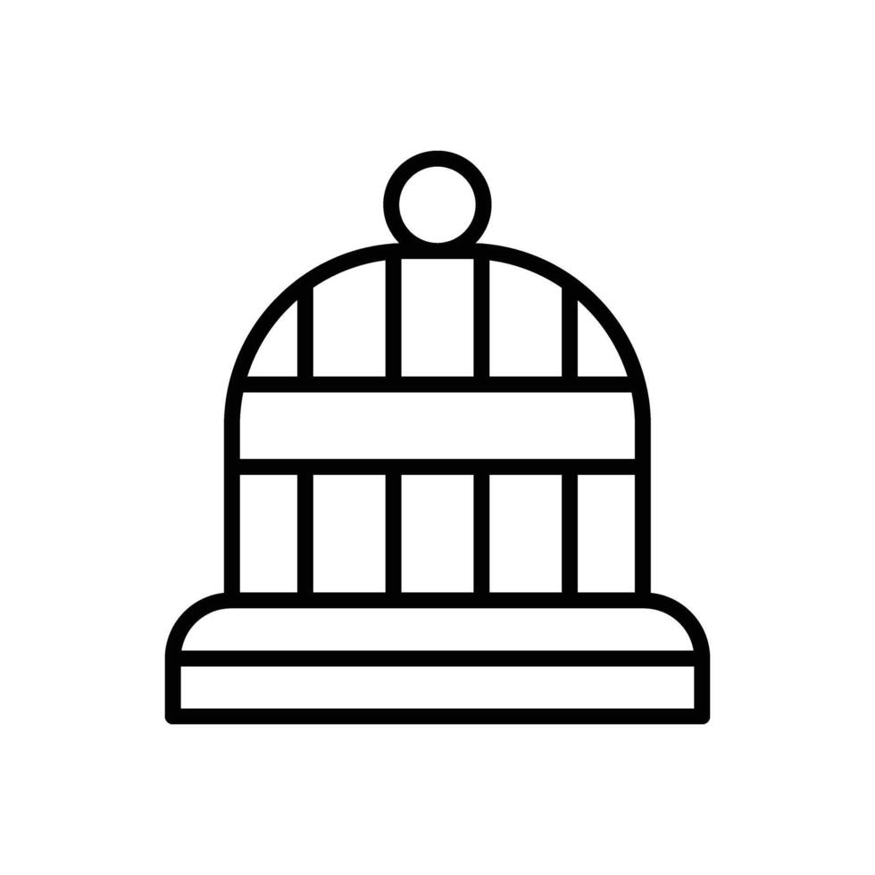 Wool Hat Line Icon Design vector