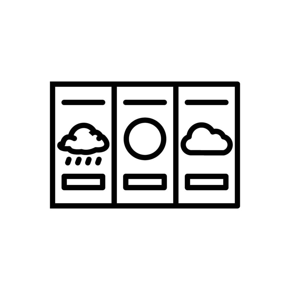 Weather App Line Icon Design vector