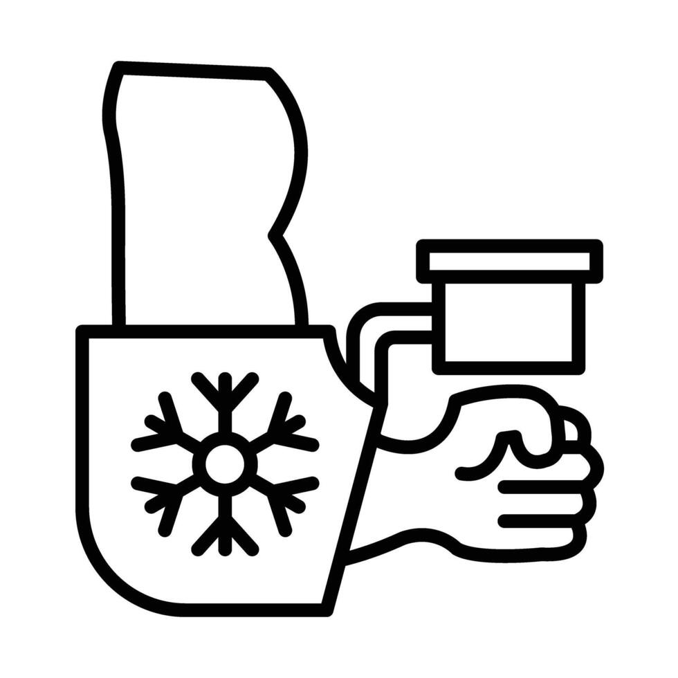 Cold Therapy Arm Line Icon Design vector