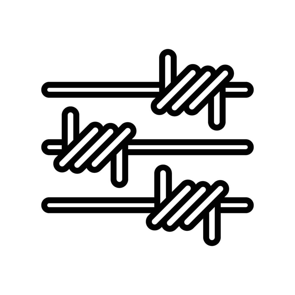 Barbed Wire Line Icon Design vector