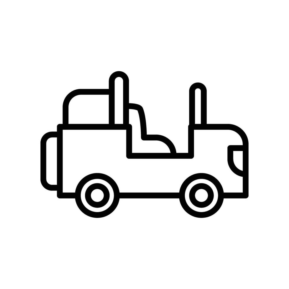 Jeep Line Icon Design vector