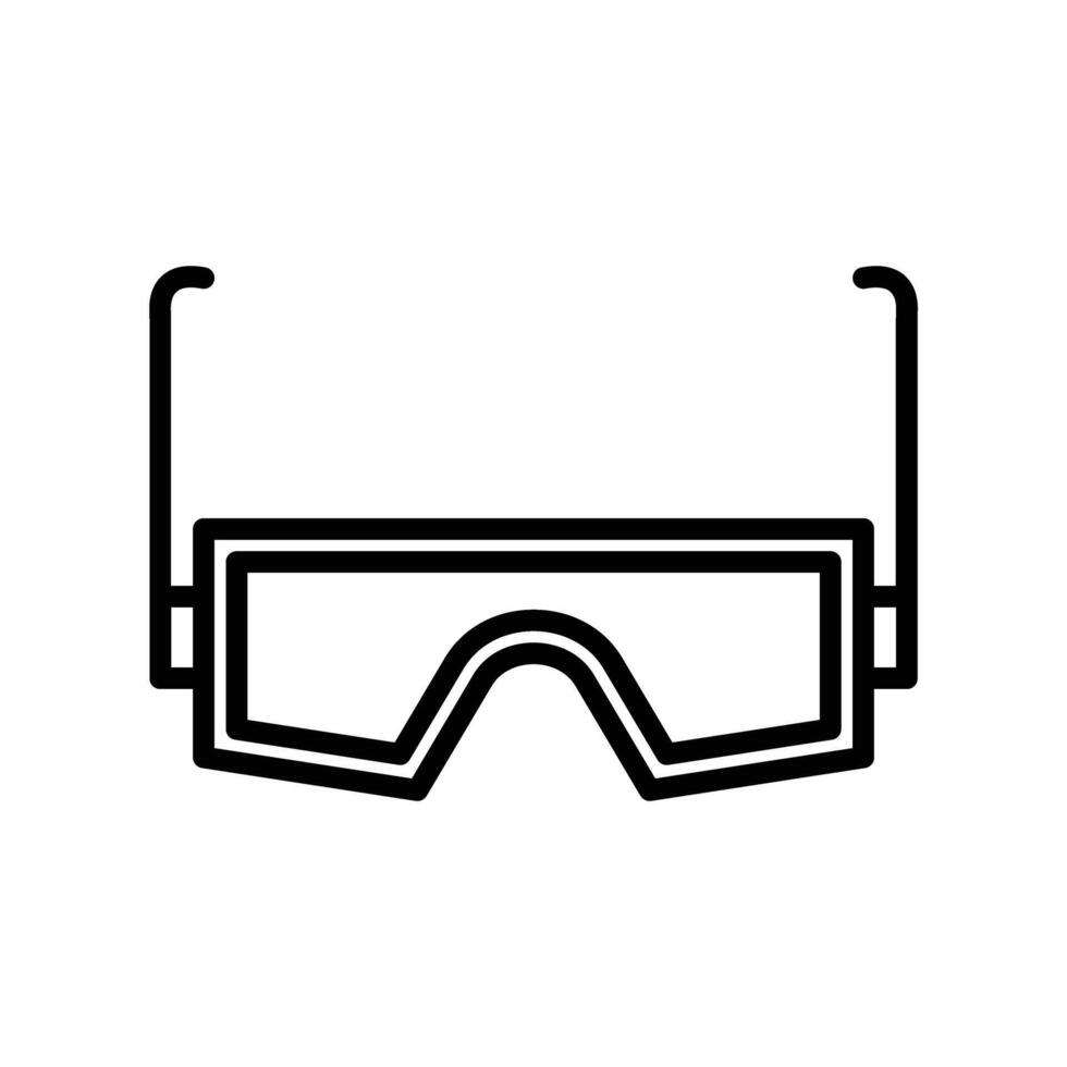 la seguridad lentes línea icono diseño vector