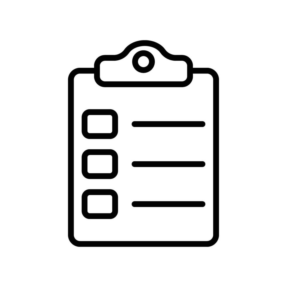 Clipboard Line Icon Design vector