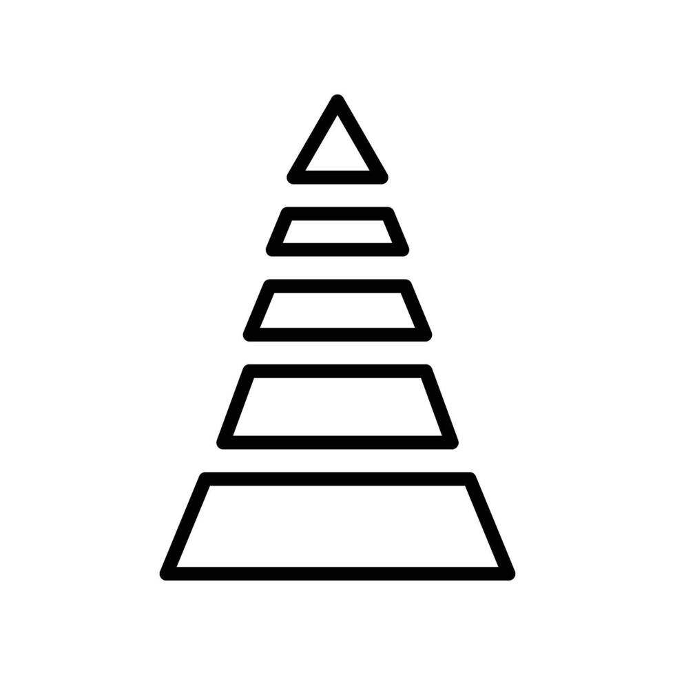 Pyramid Chart Icon Line Icon Design vector