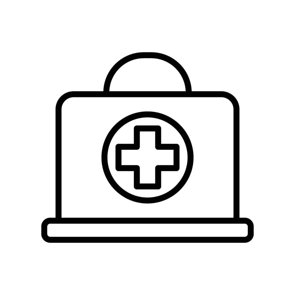 First Aid Line Icon Design vector