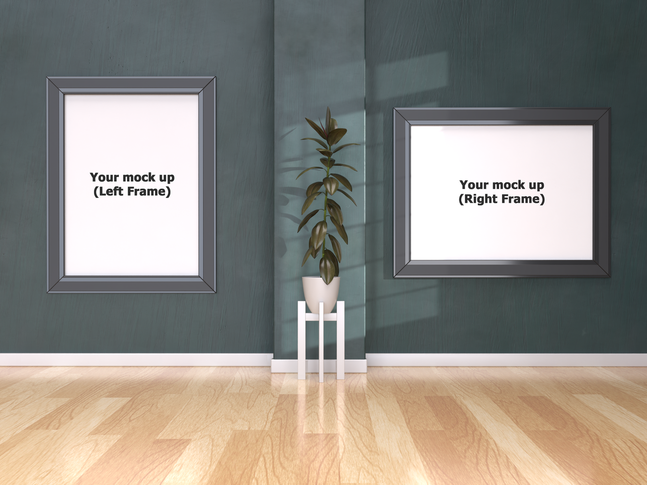 Frames On The Wall Mockup psd