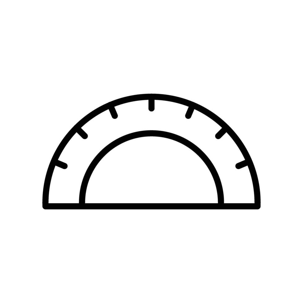 Protractor Line Icon Design vector