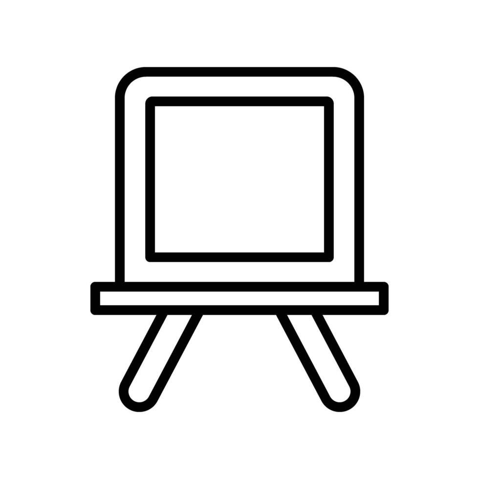 Whiteboard Line Icon Design vector