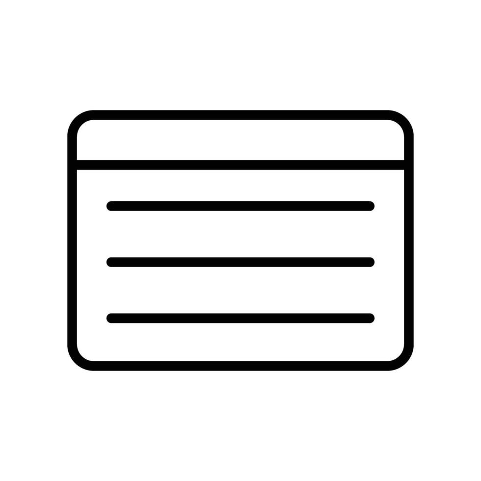 Index Cards Line Icon Design vector