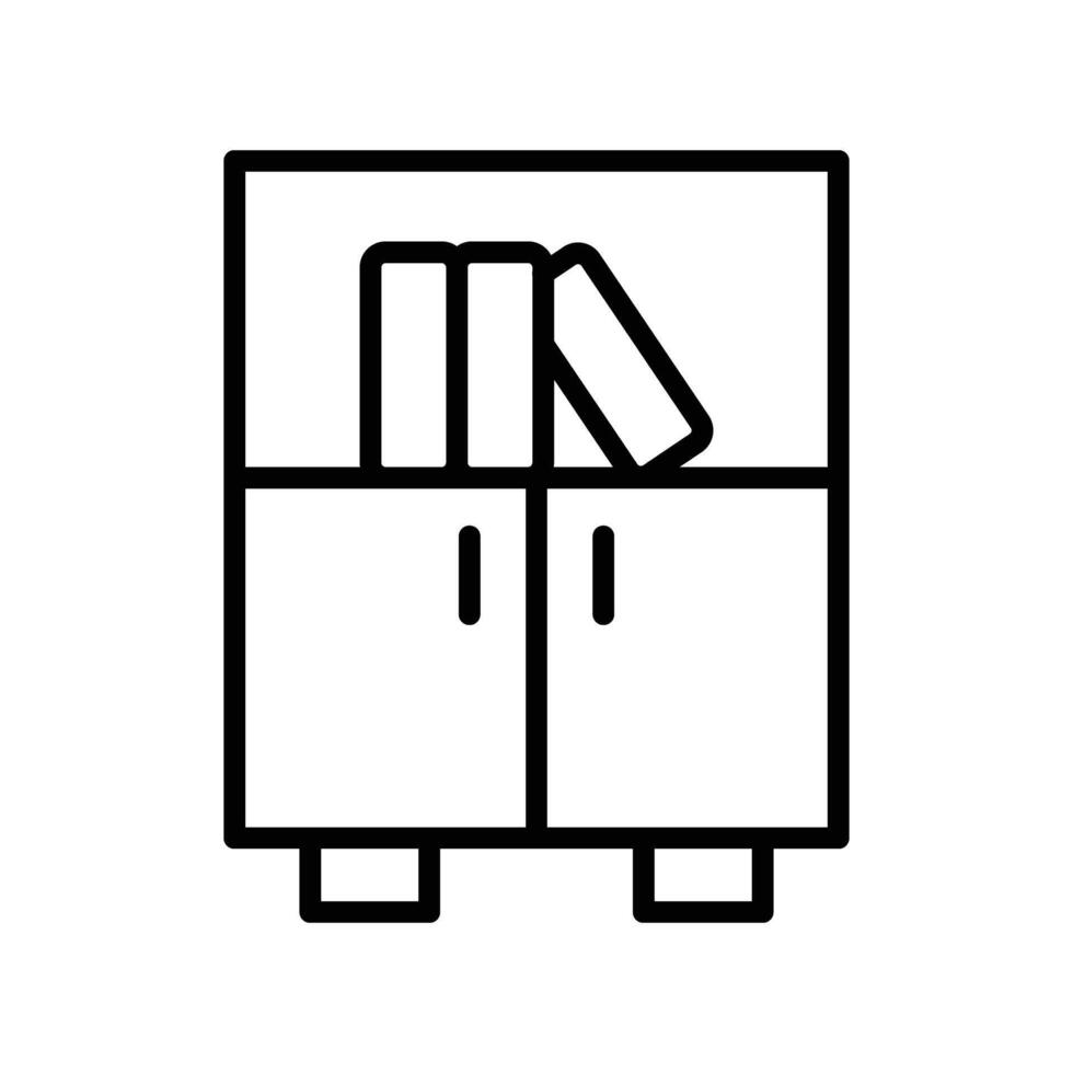 File Cabinet Line Icon Design vector
