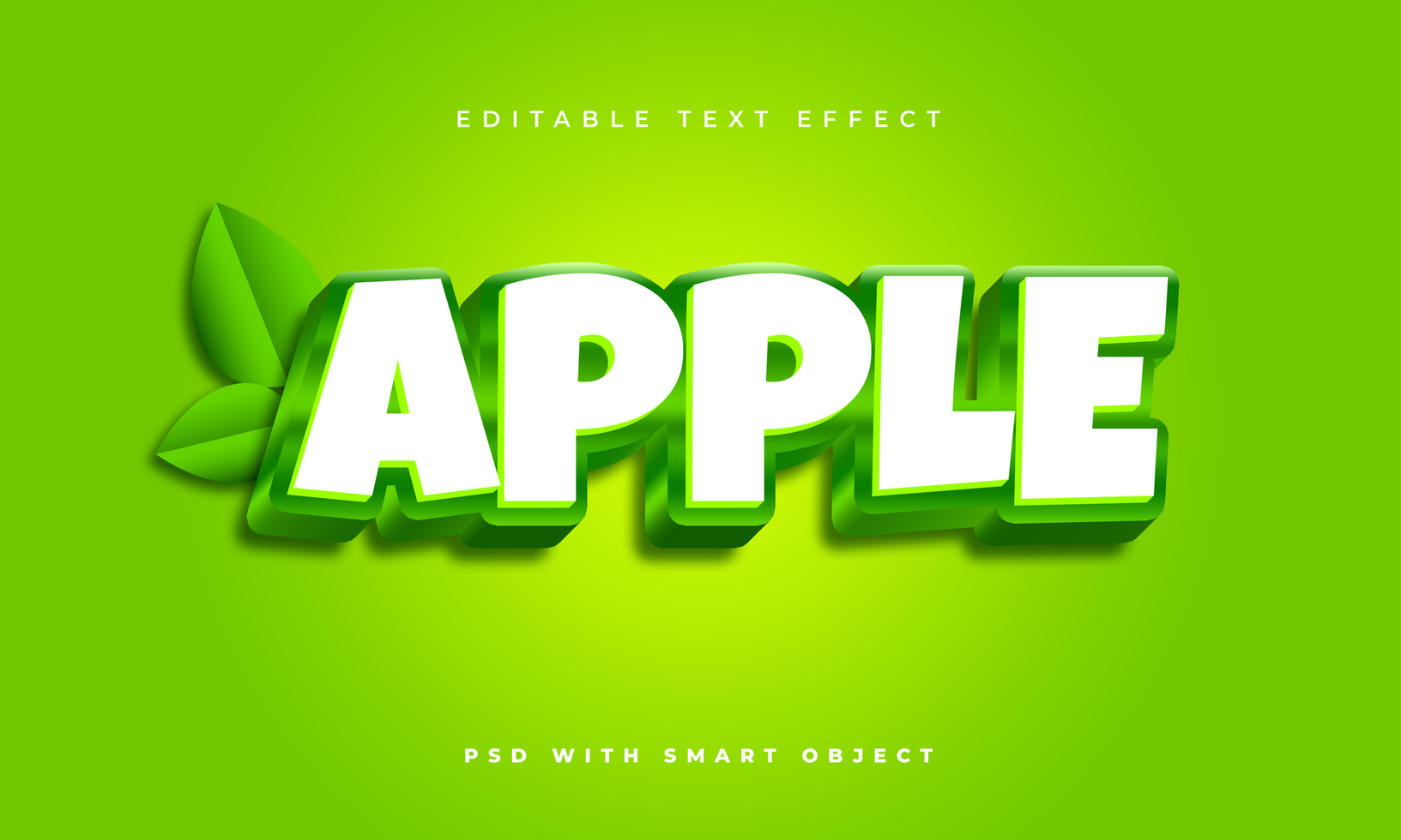 Apple text effect psd