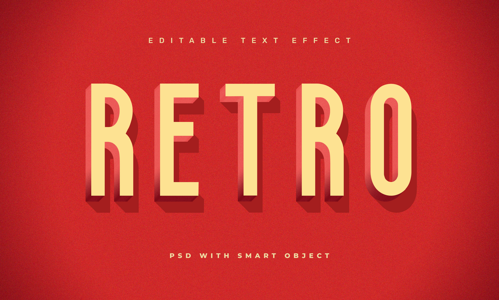 retro text effect psd