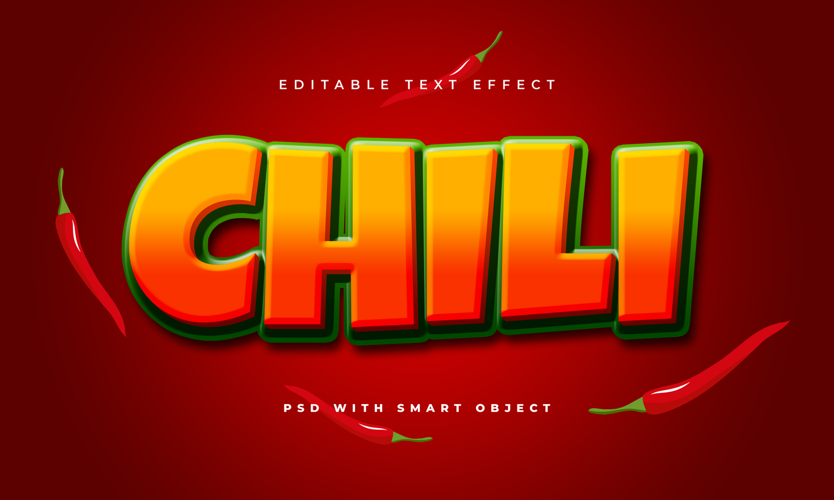 chili text effect psd