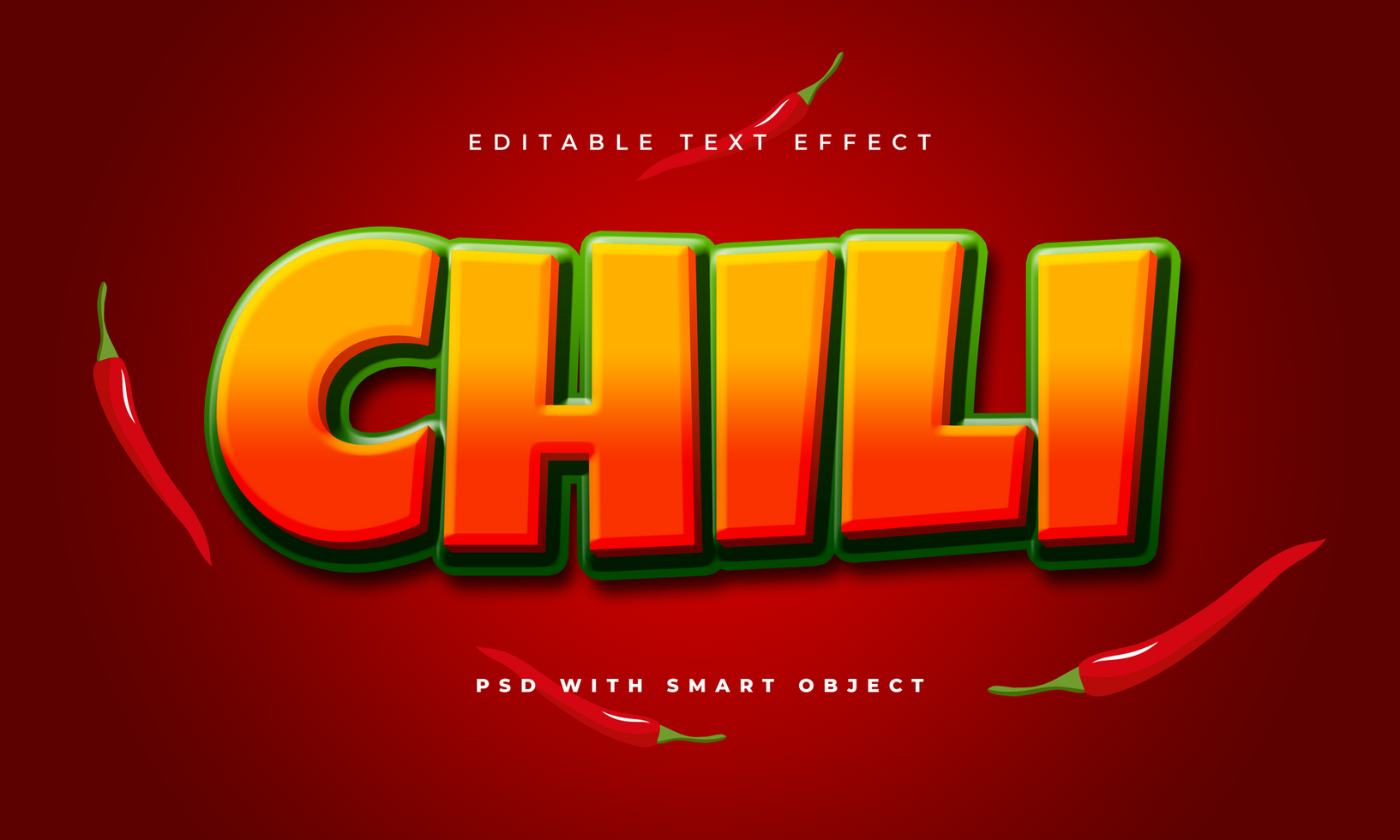 effet de texte chili psd