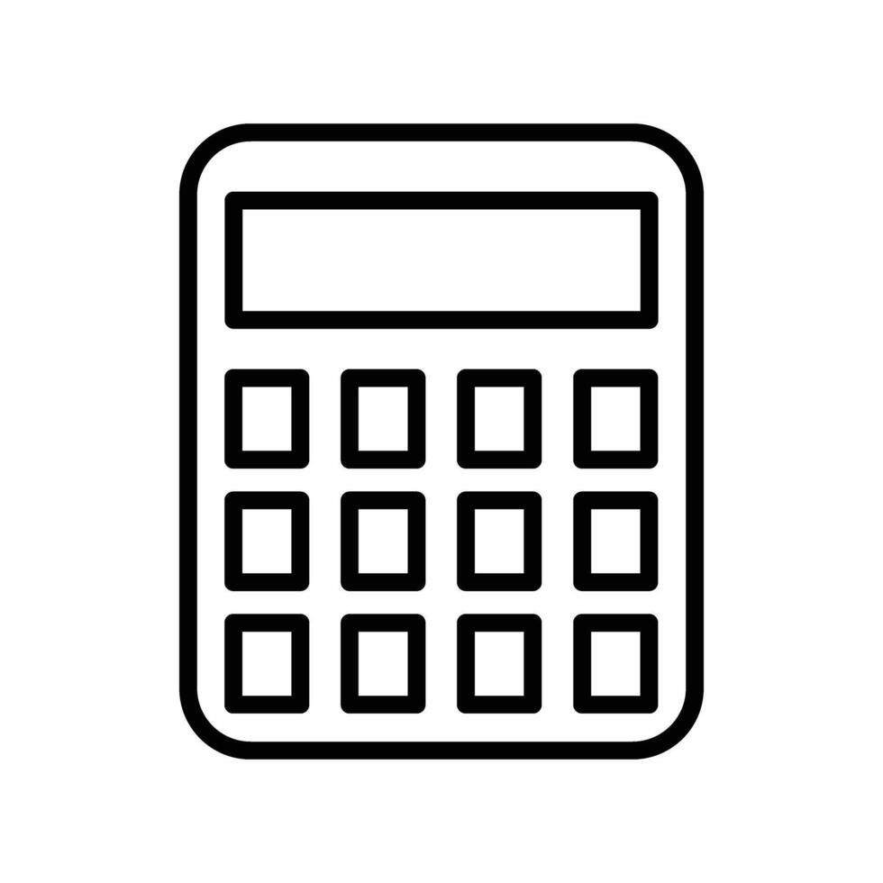 Calculator Line Icon Design vector