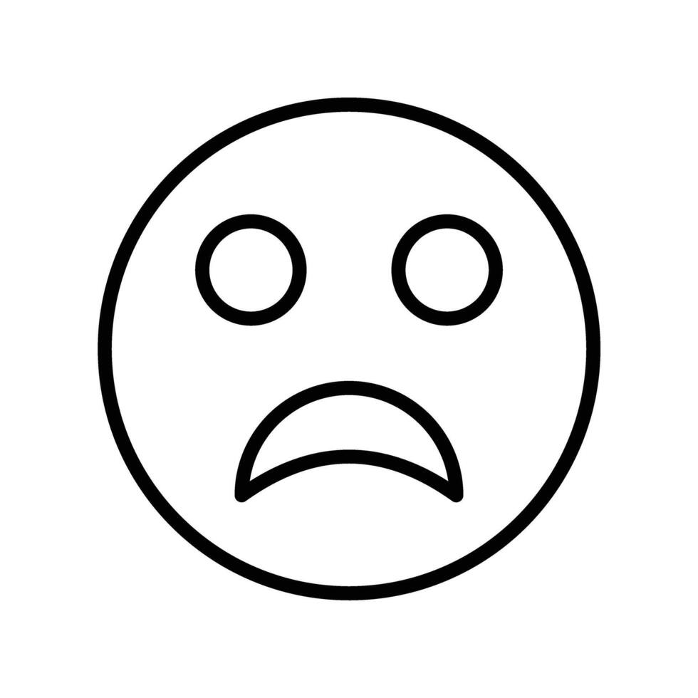 Confused Expression Line Icon Design vector