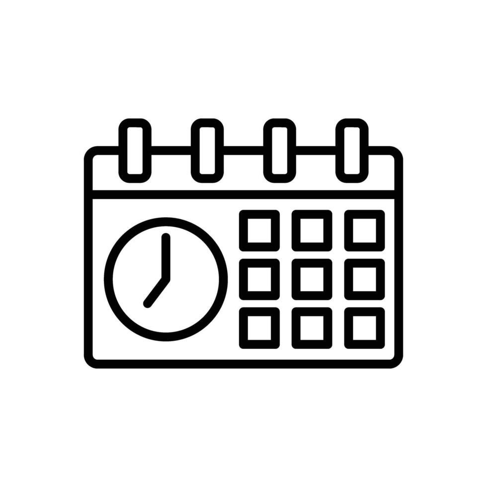Schedule Line Icon Design vector