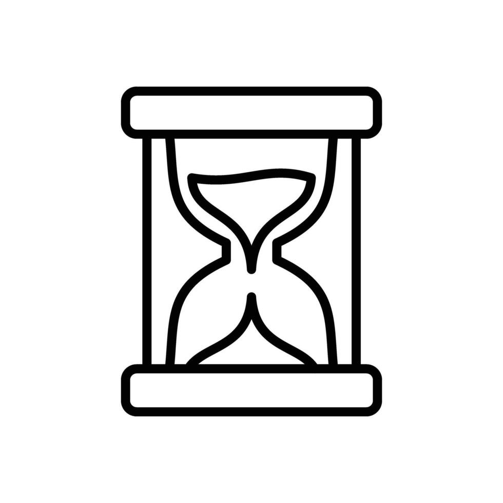 reloj de arena línea icono diseño vector