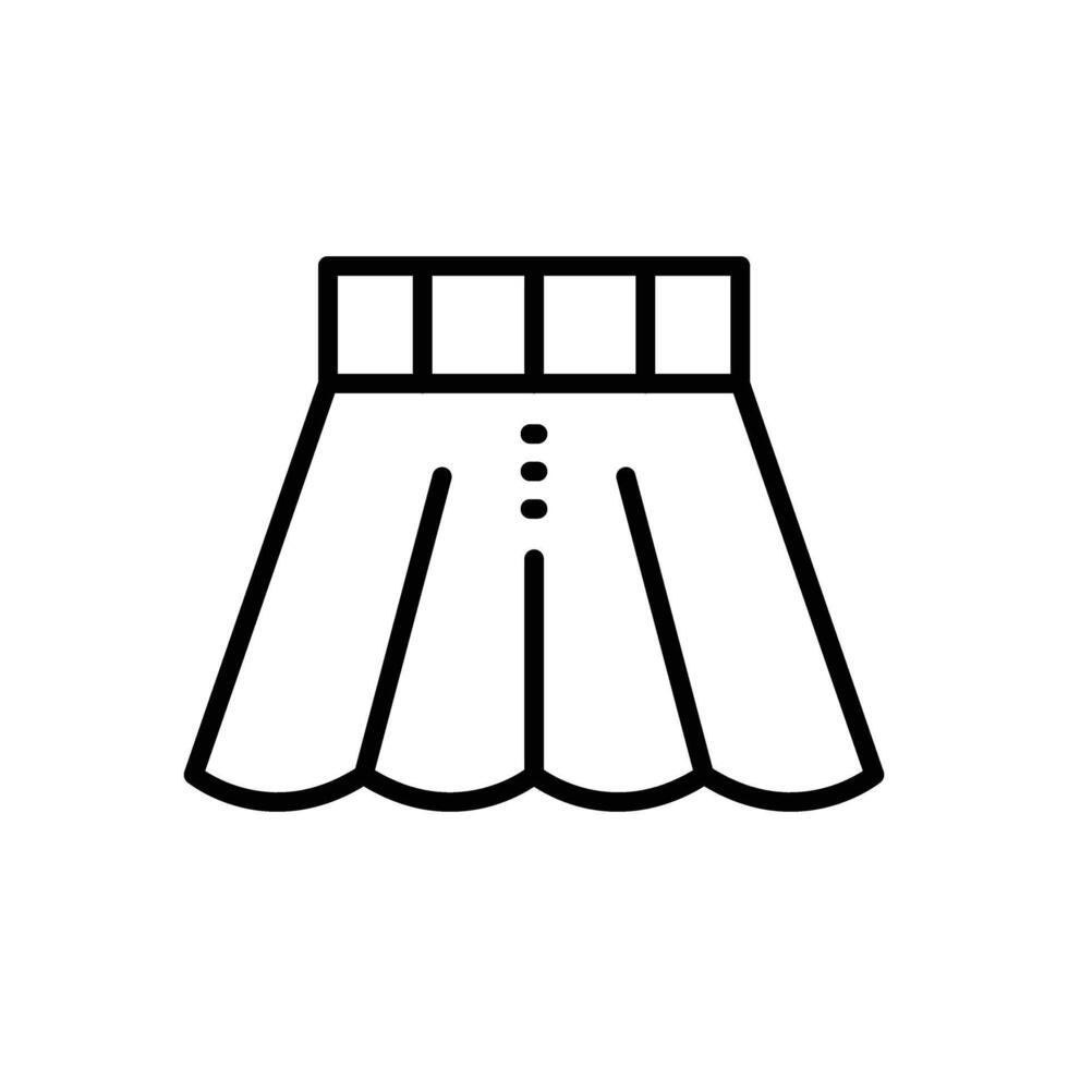 Skirt Line Icon Design vector