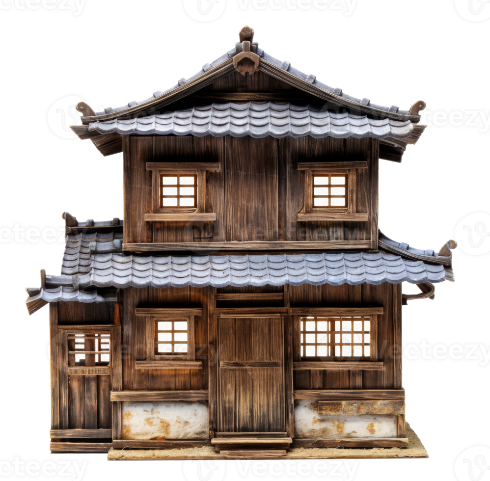 old wood house isolated on transparent background png