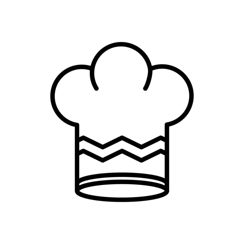 Chef Hat Line Icon Design vector