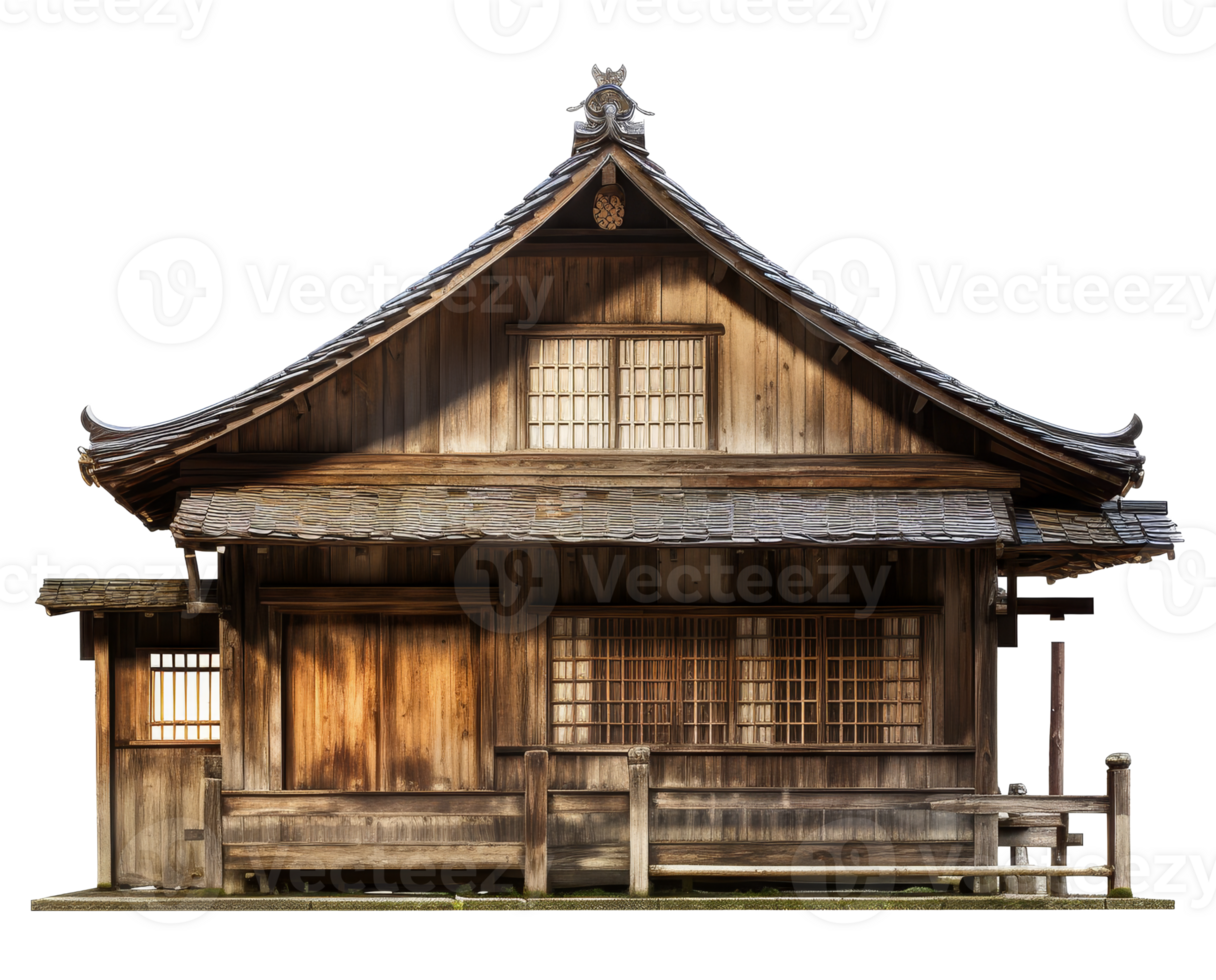 old wood house isolated on transparent background png