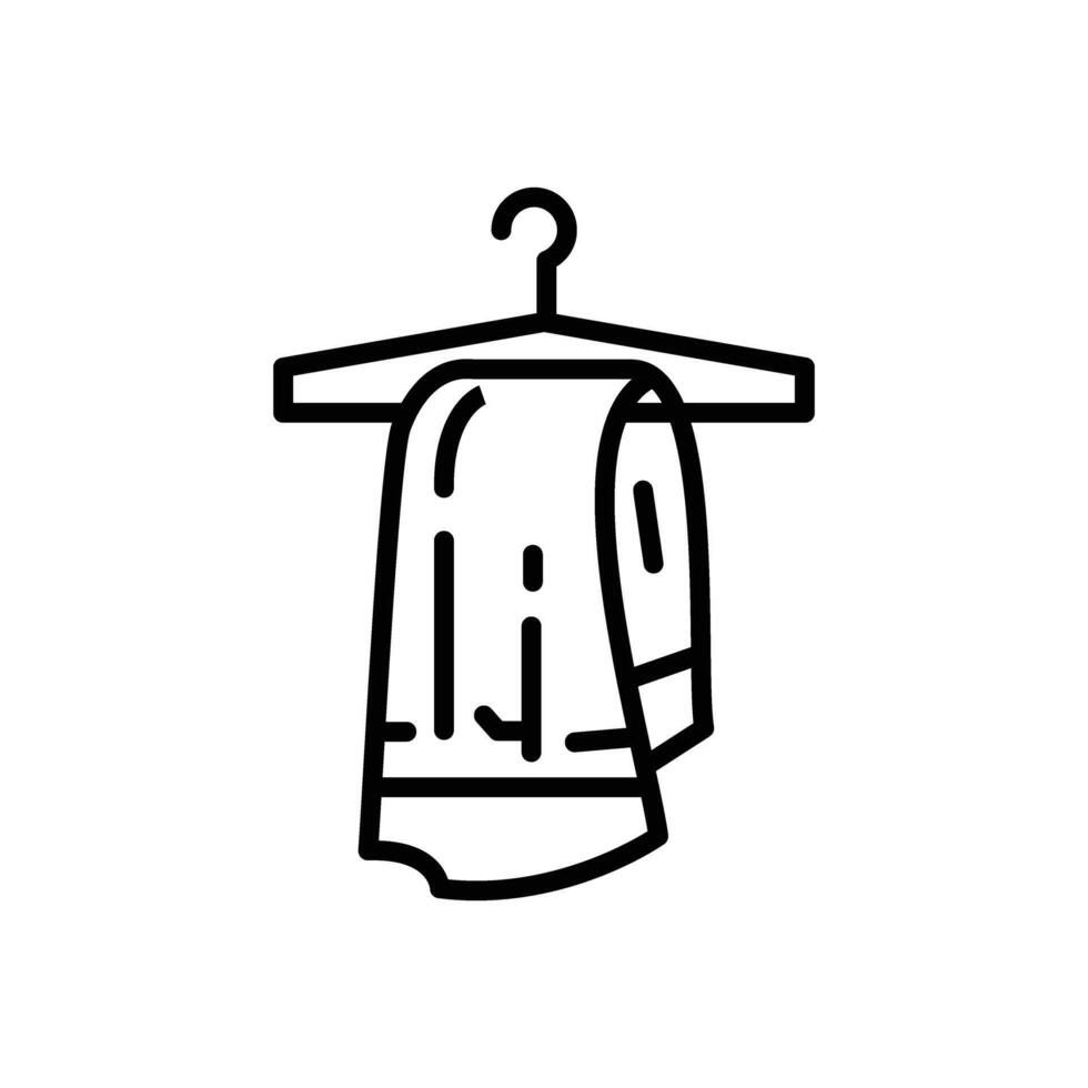 Towel Line Icon Design vector