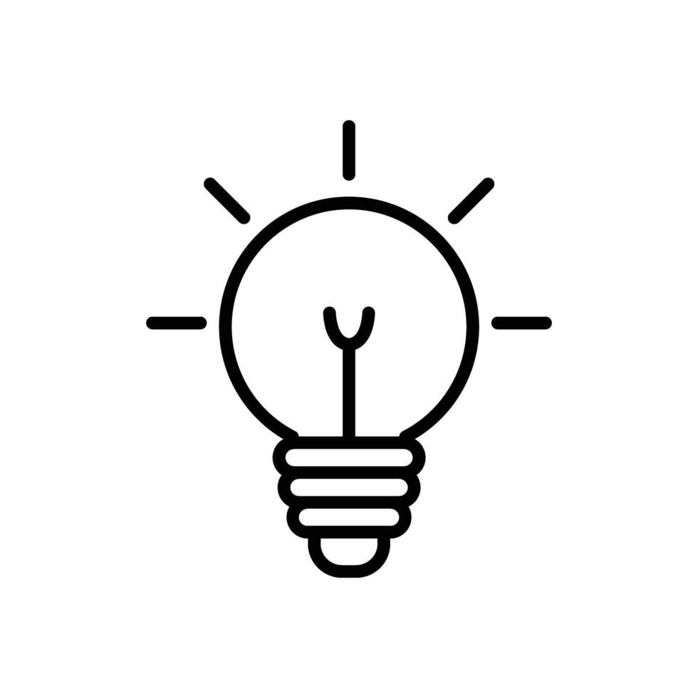 Creative Idea Line Icon Design vector