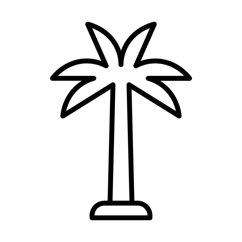 Date palm Line Icon Design vector
