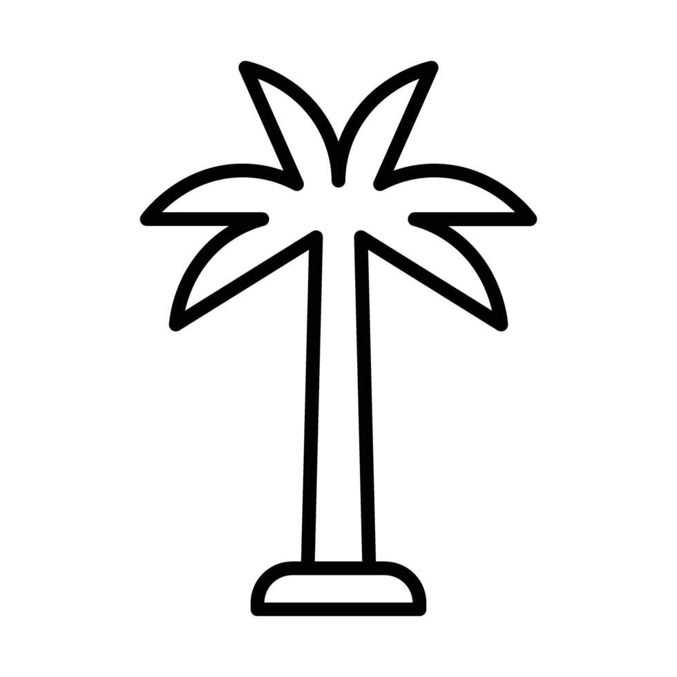 Date palm Line Icon Design vector