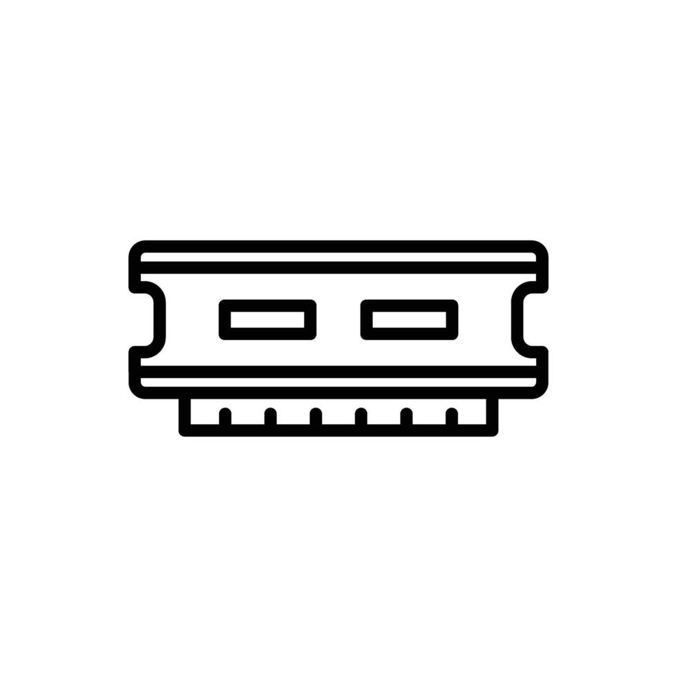 Ram Line Icon Design vector