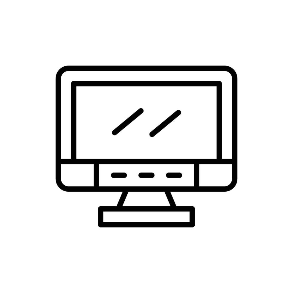 Monitor Line Icon Design vector